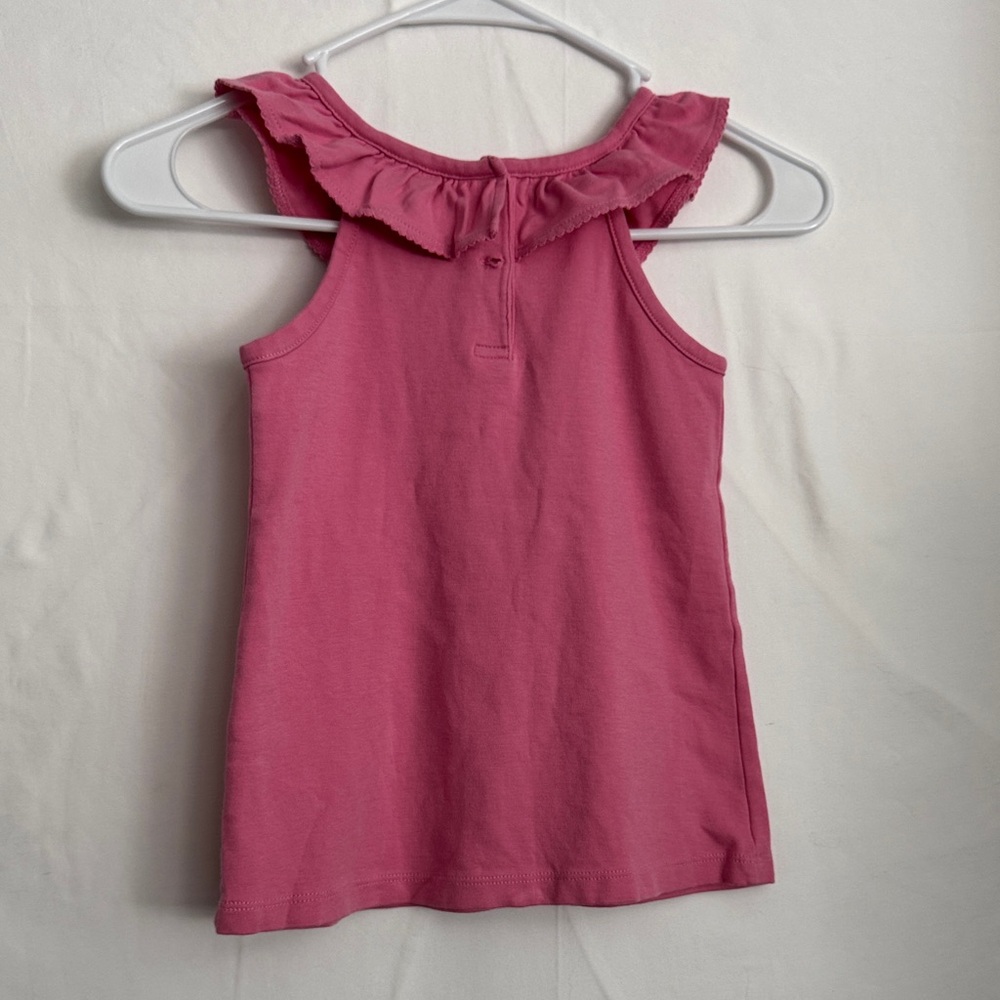 Pink Ruffle Kids Tank Top - Picture 4 of 5